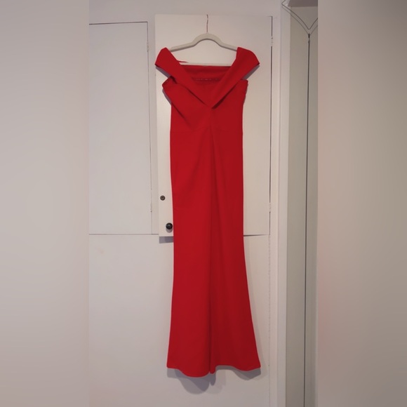Nwot revolve by the way off the shoulder wide leg  red jumpsuit - Picture 7 of 10